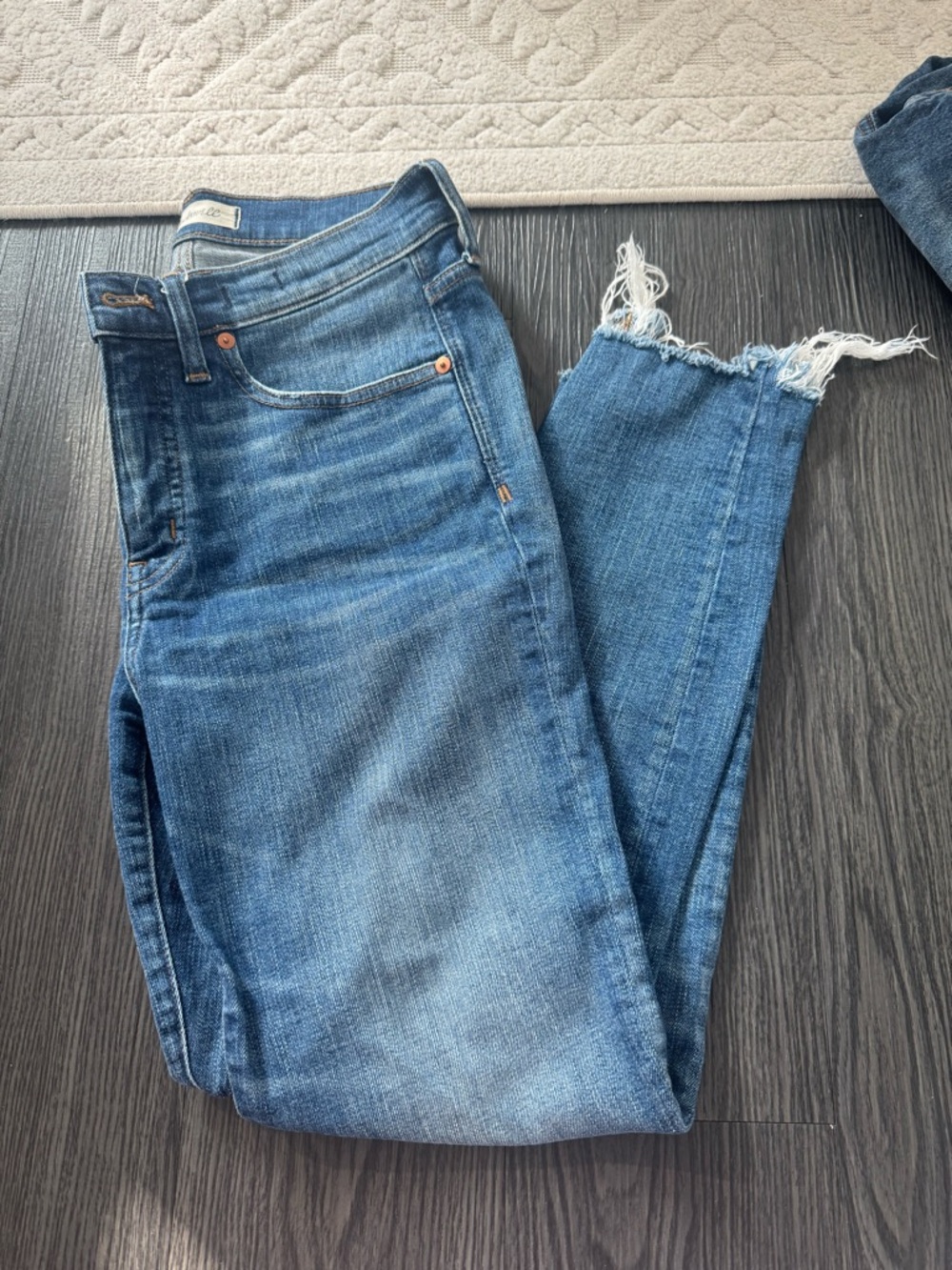 Madewell perfect jeans with Frayed Hem